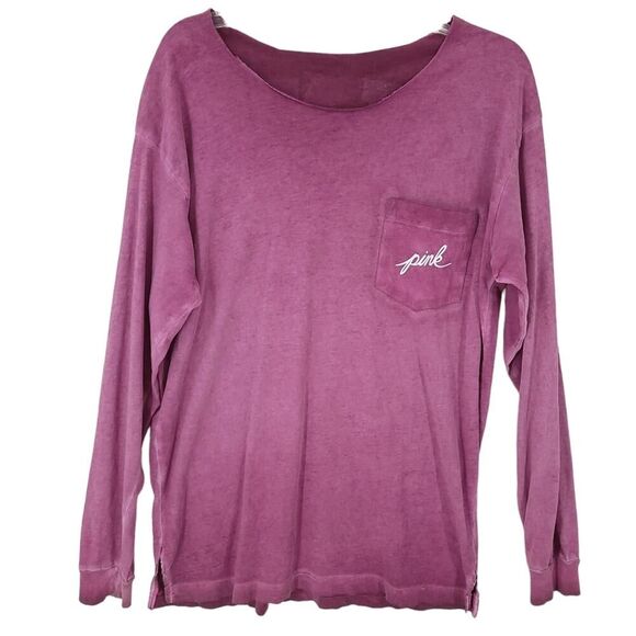 Victoria's Secret Pink Long-Line Tee Sz S - Picture 1 of 7